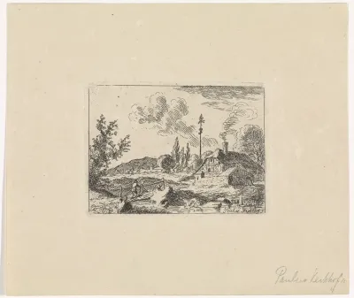 Boerenhoeve in heuvellandschap