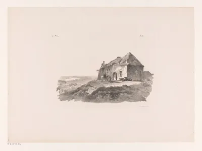Boerenhoeve op een heuvel