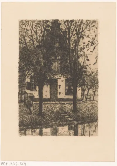Boerenhuis aan het water