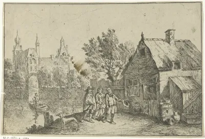 Boerenhuis aan het water