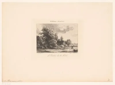 Boerenhuis in een landschap