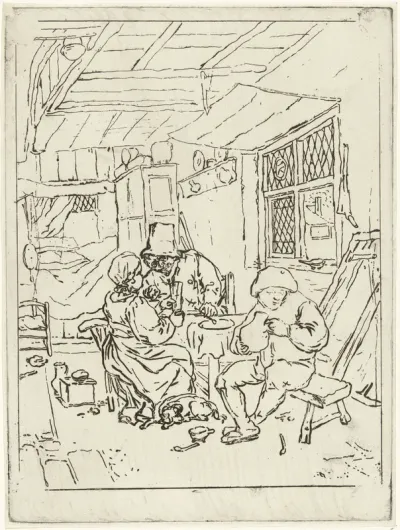 Boereninterieur (tweede versie)