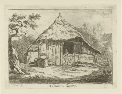 Boerenschuur met open bovendeur