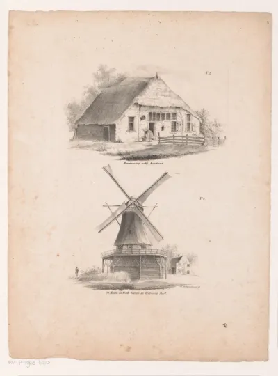 Boerenwoning en molen
