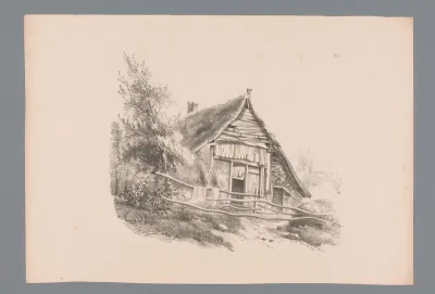 Boerenwoning in een landschap