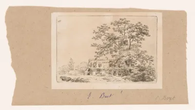 Boerenwoning onder een boom