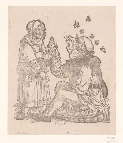 Boerin en broedende dominicaanse monnik
