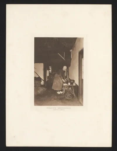 Boerin in boereninterieur