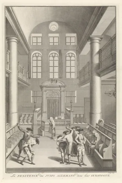 Boetedoening door Asjkenazische Joden in de synagoge