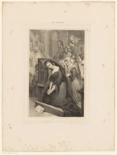 Boetvaardig Margaretha in de kerk