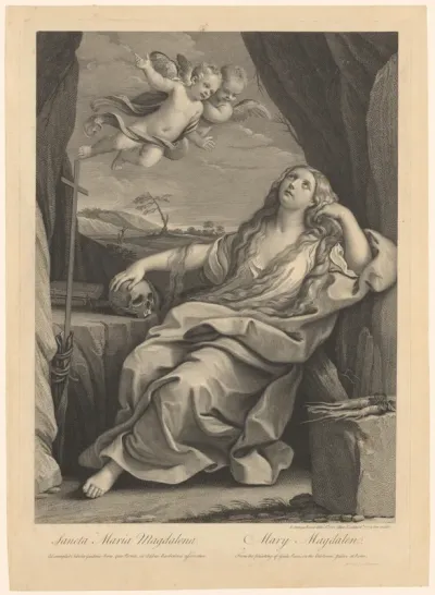 Boetvaardige Maria Magdalena in de grot