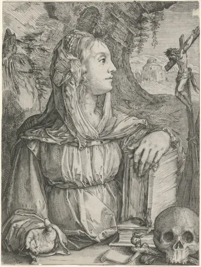Boetvaardige Maria Magdalena, in profiel