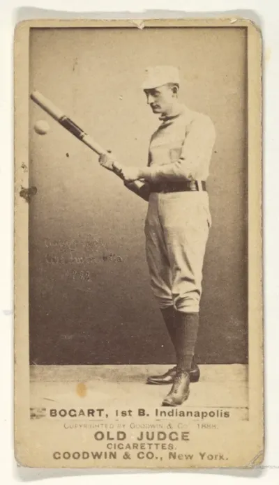Bogart, 1st Base, Indianapolis, from the Old Judge series (N172) for Old Judge Cigarettes