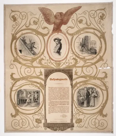 Boghandlerplakat til Uglspils Historie