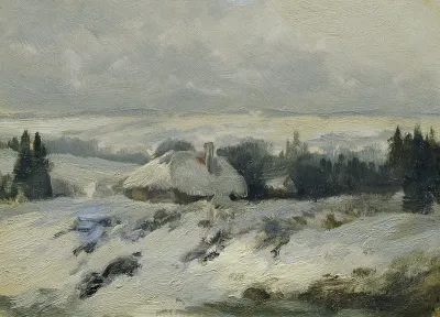 Böhmisch-Mährische Höhe (aus der Mappe „16 Ansichten tschechischer Landschaften 'Česka Krajiná'“)