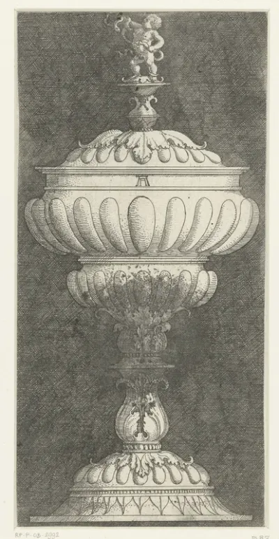 Bokaal met de jonge Hercules