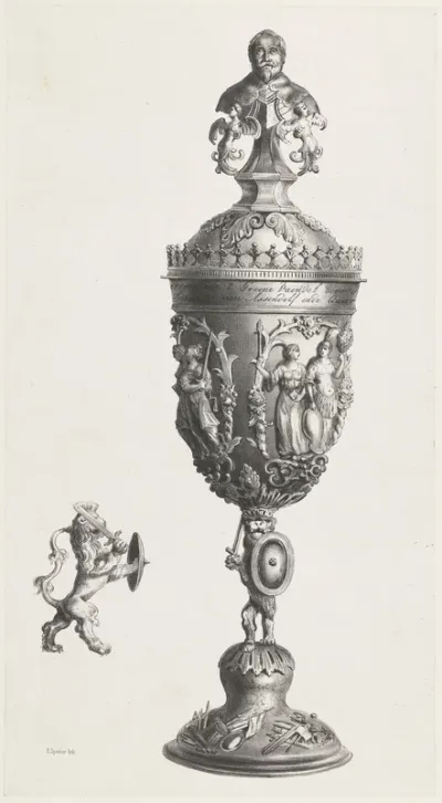 Bokaal vereerd aan het Groene Vaendel, 1714