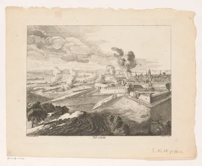 Bombardement van een vestingstad