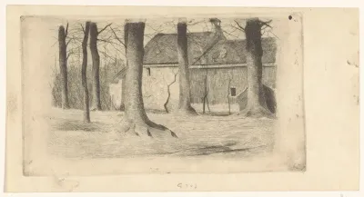 Bomen bij een huis