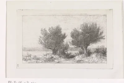 Bomen in een weidelandschap