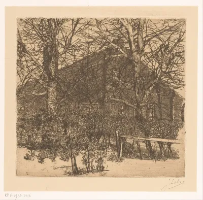Bomen voor boerderijwoning