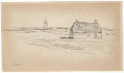 Bondehus og kirketårn