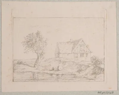 Bondehus ved et vand