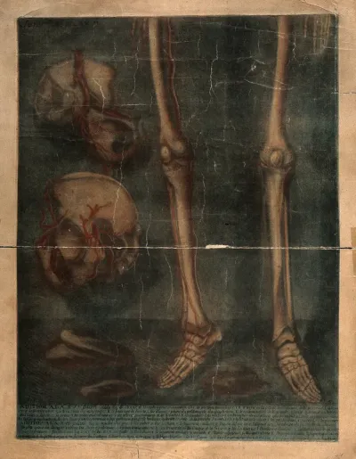 Bones of the pelvis, lower legs and feet