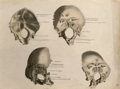 Bones of the skull: four figures