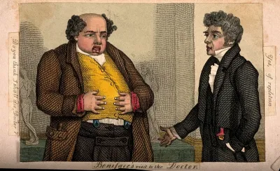 Boniface consulting a doctor about the fullness of his stomach