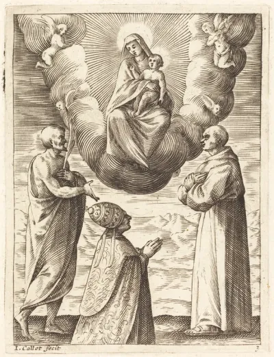 Boniface VIII with Saints Francis and Crispin Adoring the Virgin and Child