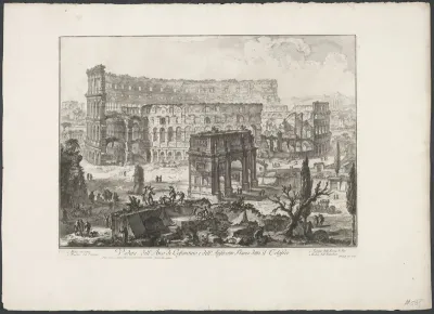 Boog van Constantijn en het Colosseum te Rome