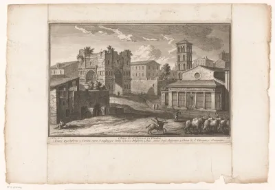 Boog van Janus en San Giorgio in Velabro te Rome