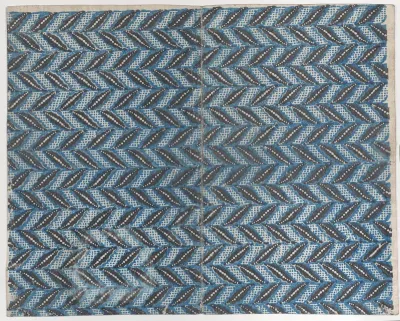 Book cover with black and blue abstract pattern