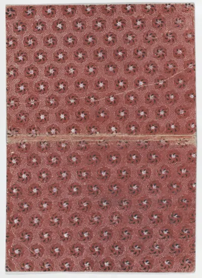 Book cover with floral and dot pattern
