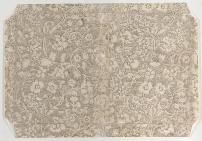 Book cover with gray floral pattern