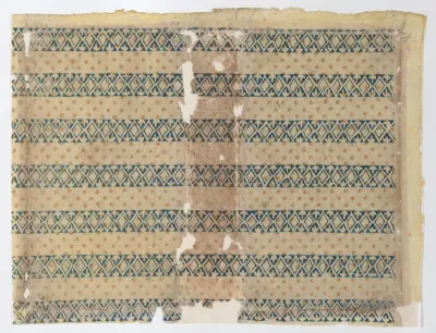 Book cover with overall dot and diamond pattern