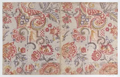 Book cover with overall floral and dot design