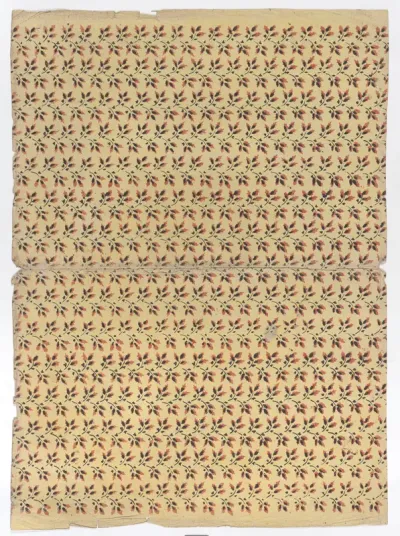 Book cover with overall pattern of leaves