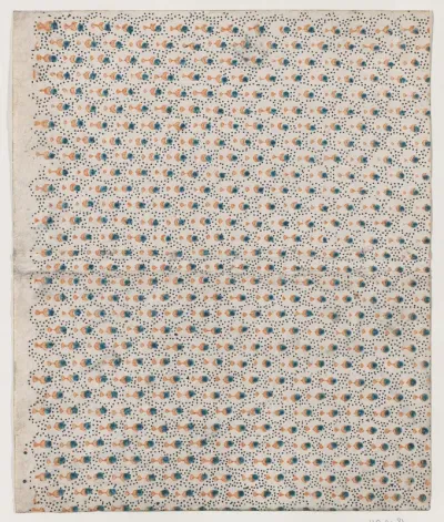 Book cover with overall pattern of orange and blue dots