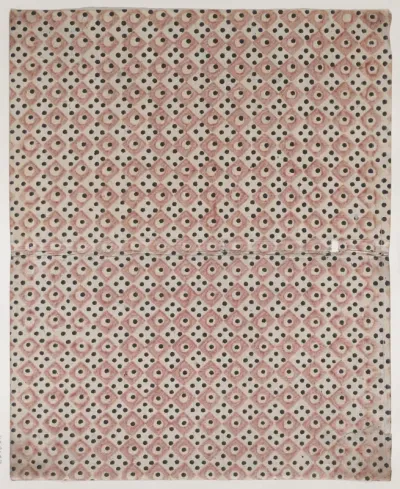 Book cover with overall pattern of red and black squares and dots