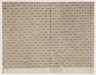 Book cover with pattern of ovals and dots