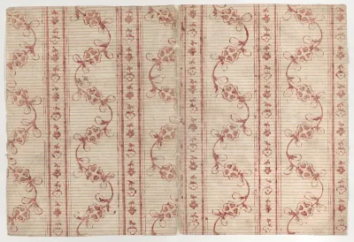 Book cover with stripe and floral pattern