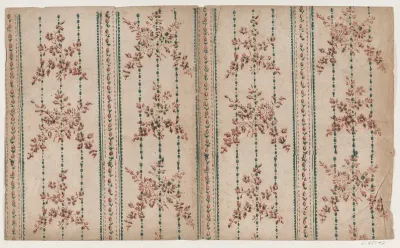 Book cover with two borders with floral patterns