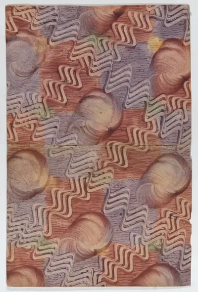 Book cover with zigzag stripe pattern
