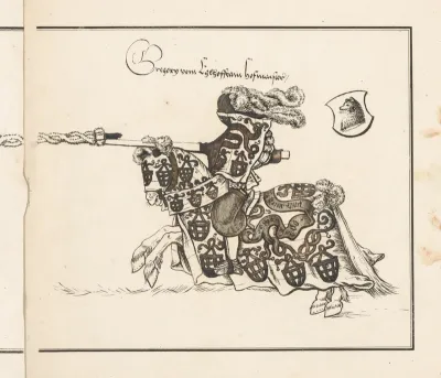 Book on Tournaments:  Jouster Facing Left
