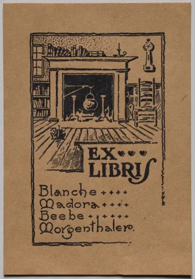 Bookplate: Blanche Madora Beebe Morgenthaler