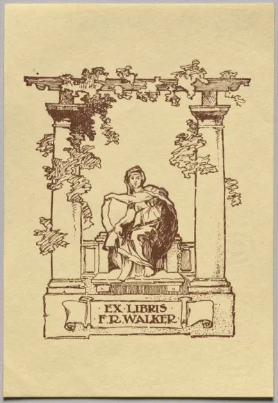 Bookplate: F. R. Walker