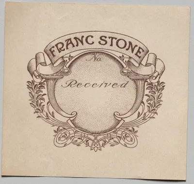 Bookplate: Franc Stone
