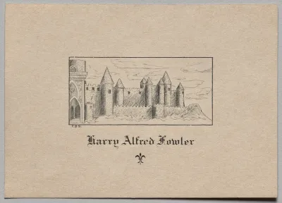 Bookplate: Harry Alfred Fowler
